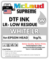 McLaud Supreme DTF Ink, New Formulation for NR-No Residue and LR-Low Residue White Ink