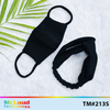 McLaud Turmask Plain Color (juego de diadema/turbante y mascarilla)